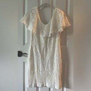 Ralph Lauren White Lace Backless Dress